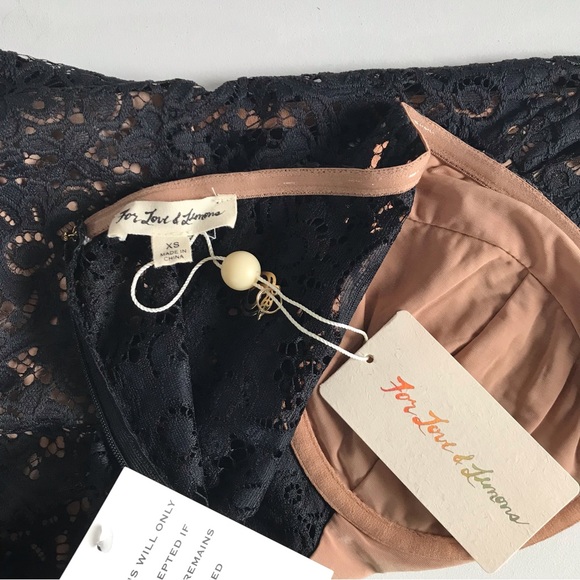 FIRM $ NWT For Love & Lemons Black Lace Strapless Corset Dress Gorgeous - Picture 15 of 15